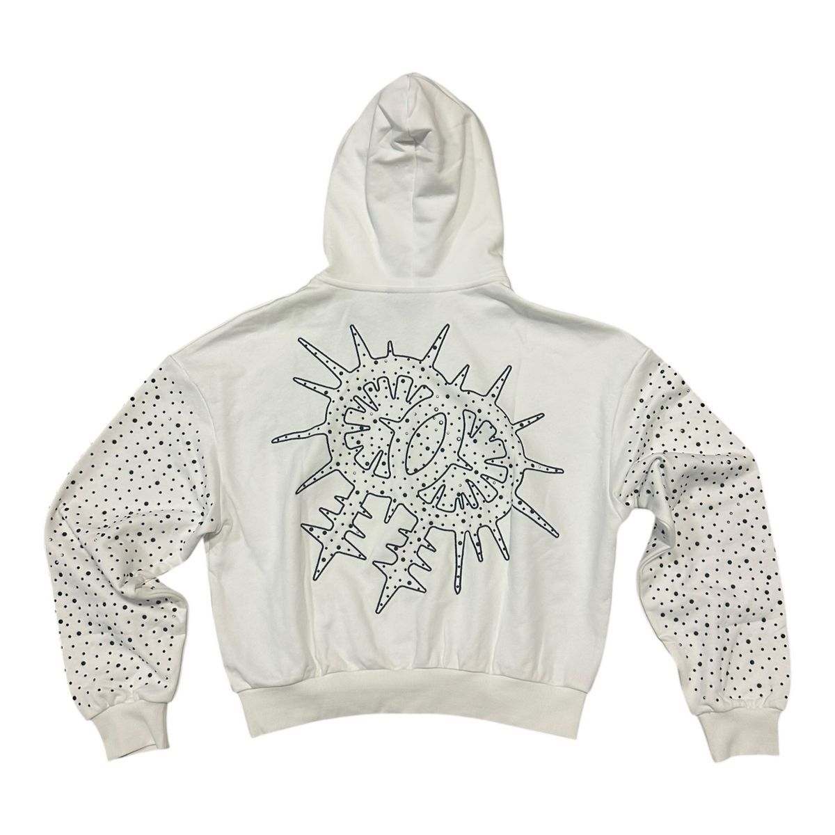 men "Keys" Zip Up - White Hoodie