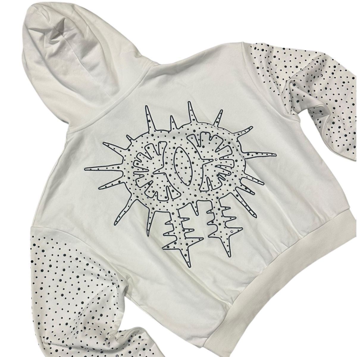 men "Keys" Zip Up - White Hoodie