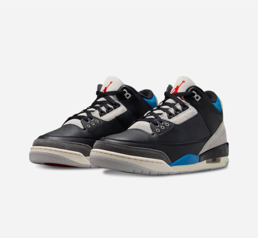 Men's Jordan AJ Retro 3 OG - Black/Chile Red/Neutral Grey