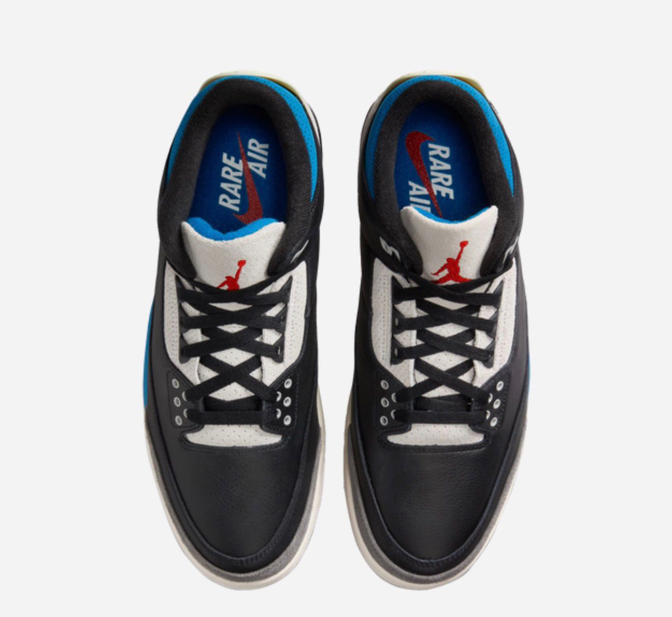 Men's Jordan AJ Retro 3 OG - Black/Chile Red/Neutral Grey