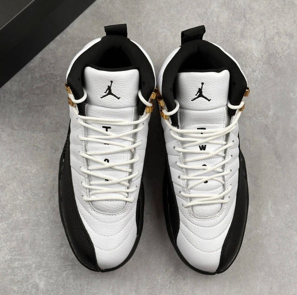 Men's Jordan 12 Retro Taxi - White & Black