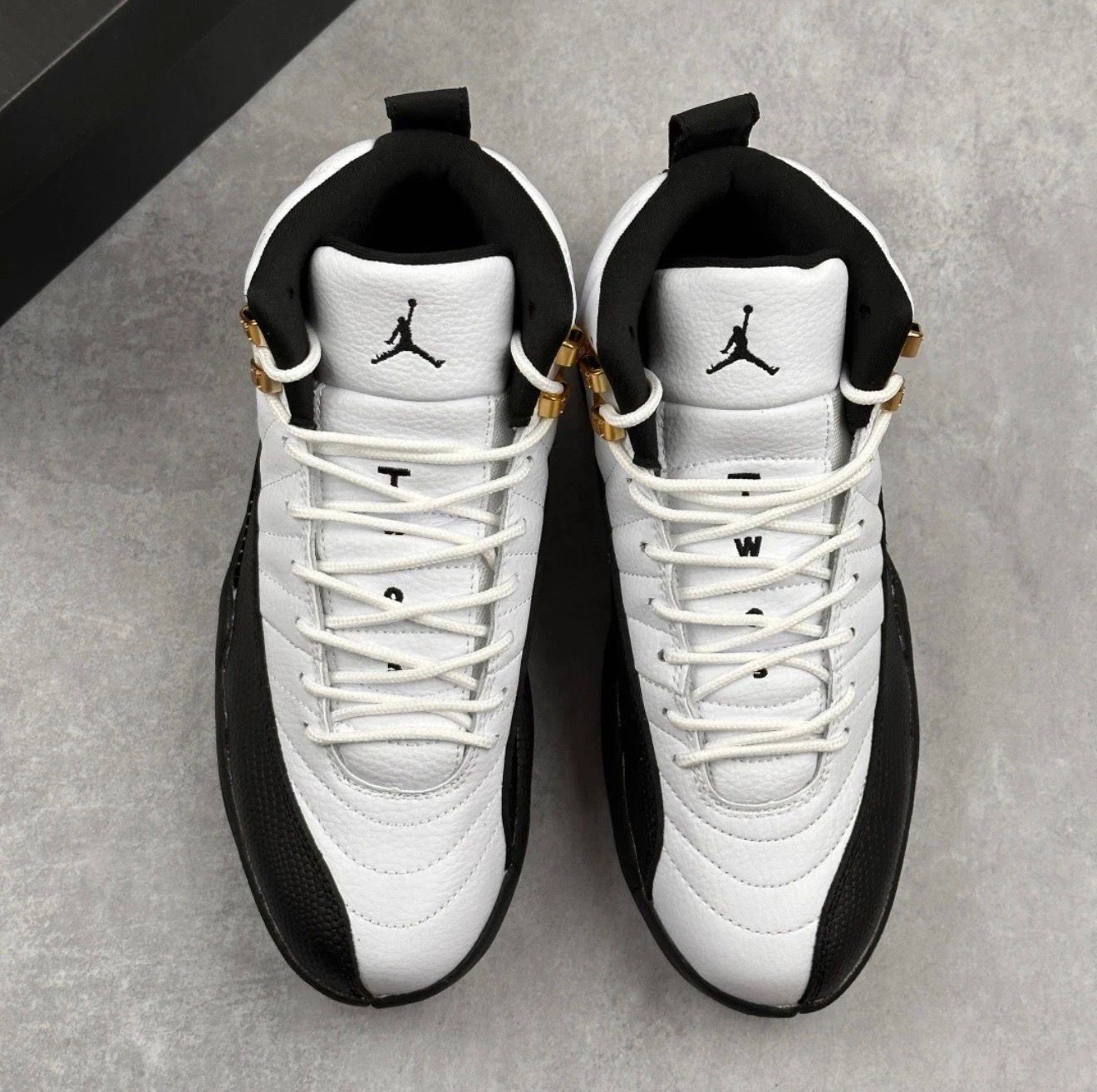 Men's Jordan 12 Retro Taxi - White & Black