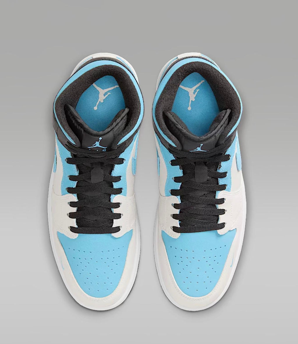 Men's Nike Air Jordan 1 Mid SE - White/Blue Chill