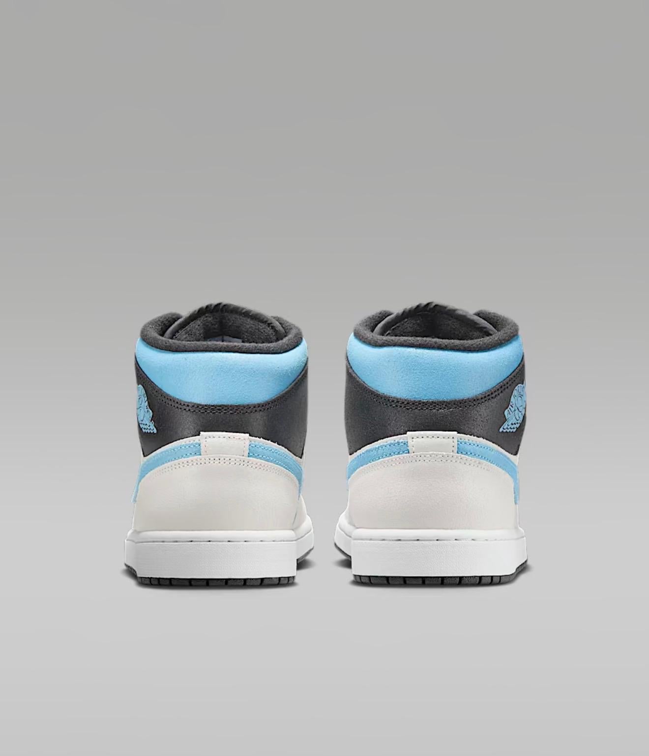 Men's Nike Air Jordan 1 Mid SE - White/Blue Chill