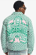 MEN'S "FLOATING" TRUCKER JACKET - GREEN/WHITE