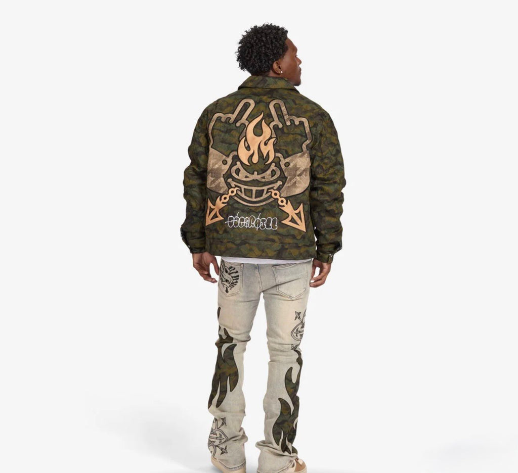 MEN'S "FRANZ" TRUCKER JACKET - SCRUNCH CAMO