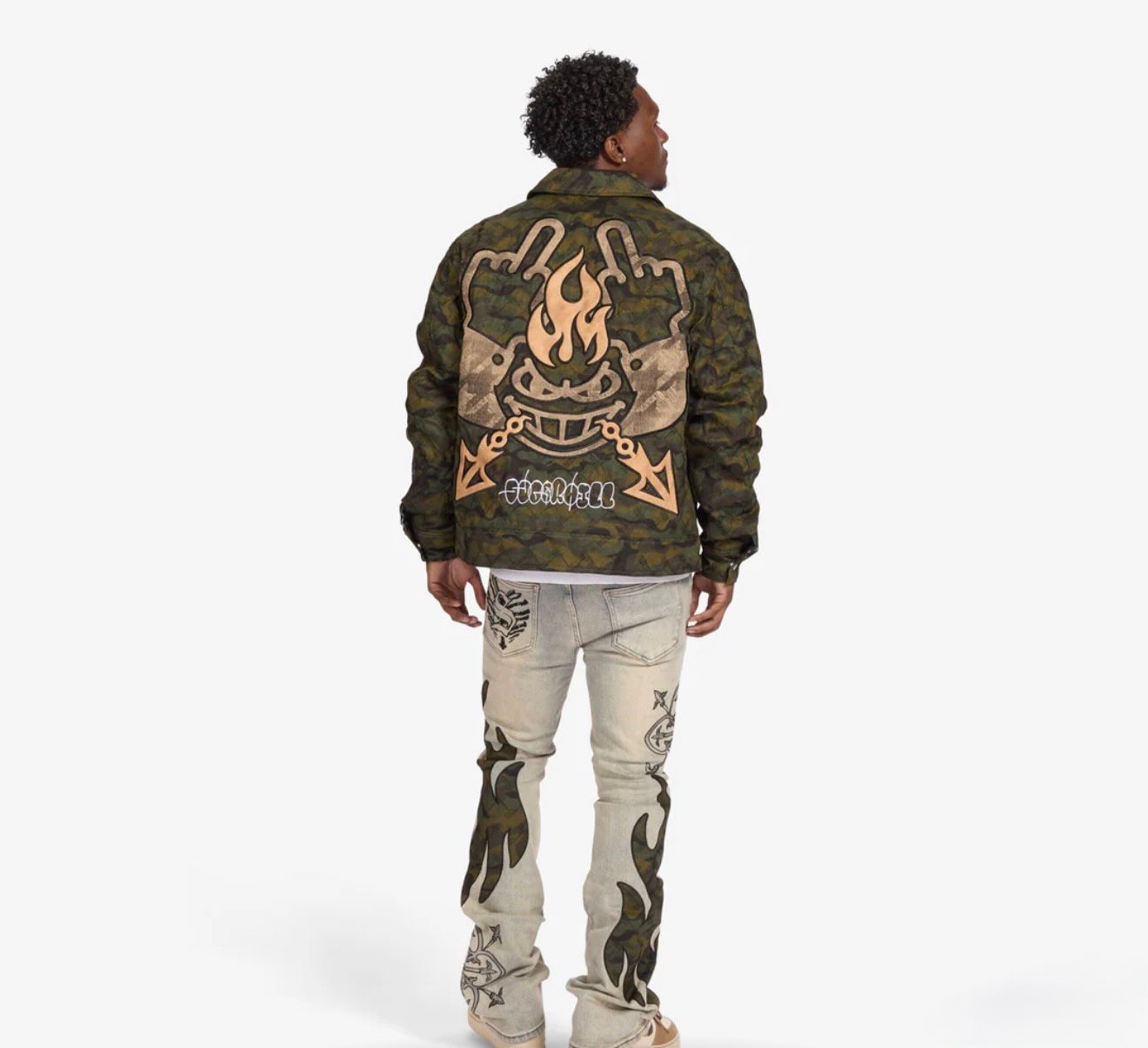 MEN'S "FRANZ" TRUCKER JACKET - SCRUNCH CAMO