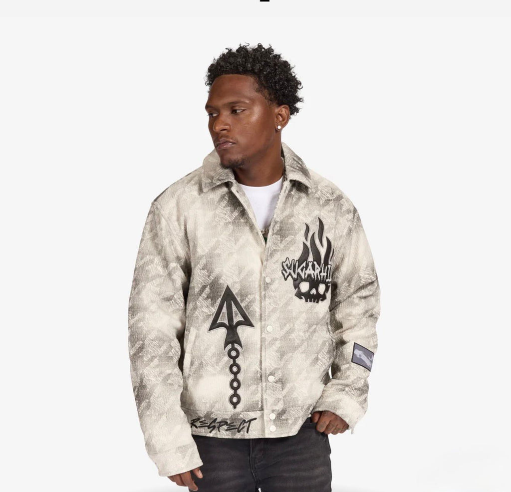 MEN'S "FRANZ" TRUCKER JACKET - GRAY TOOTH