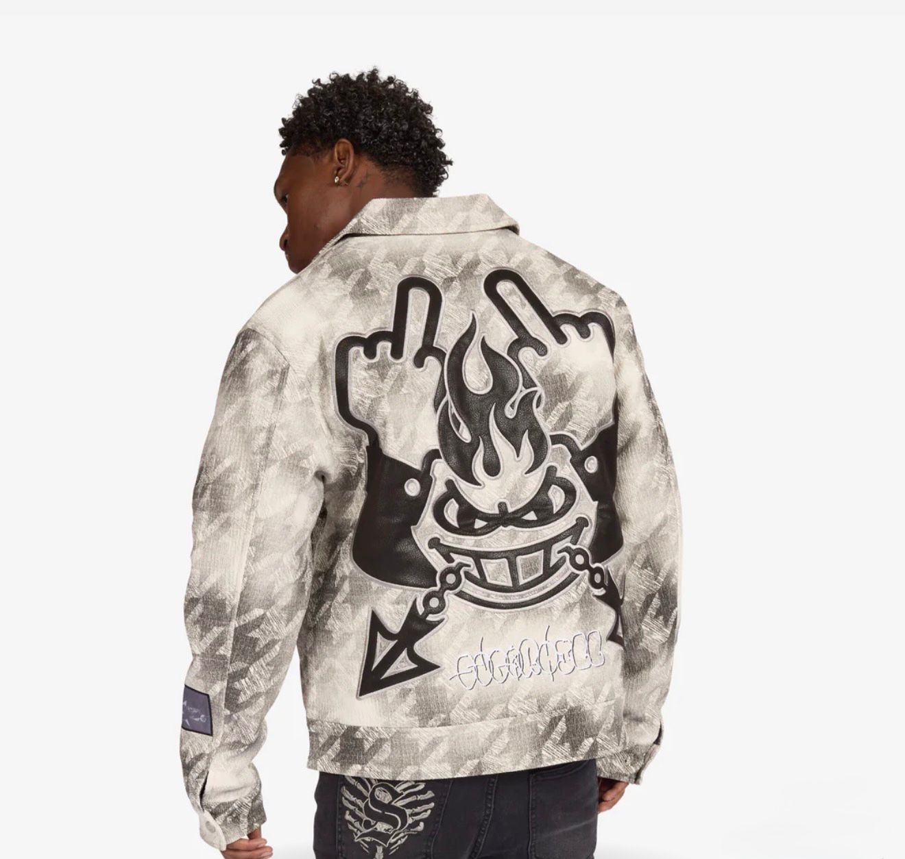 MEN'S "FRANZ" TRUCKER JACKET - GRAY TOOTH