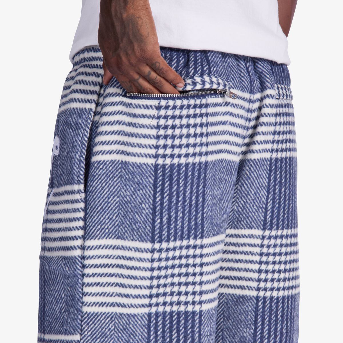 DUSTER” SHORTS (BLUE PLAID)