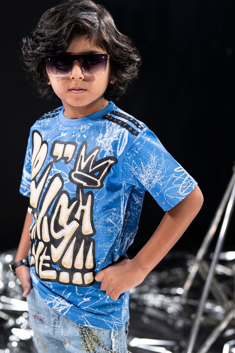 Line Blue Kids Tee