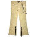 Stone-Line Zipper Kids Jeans Cream