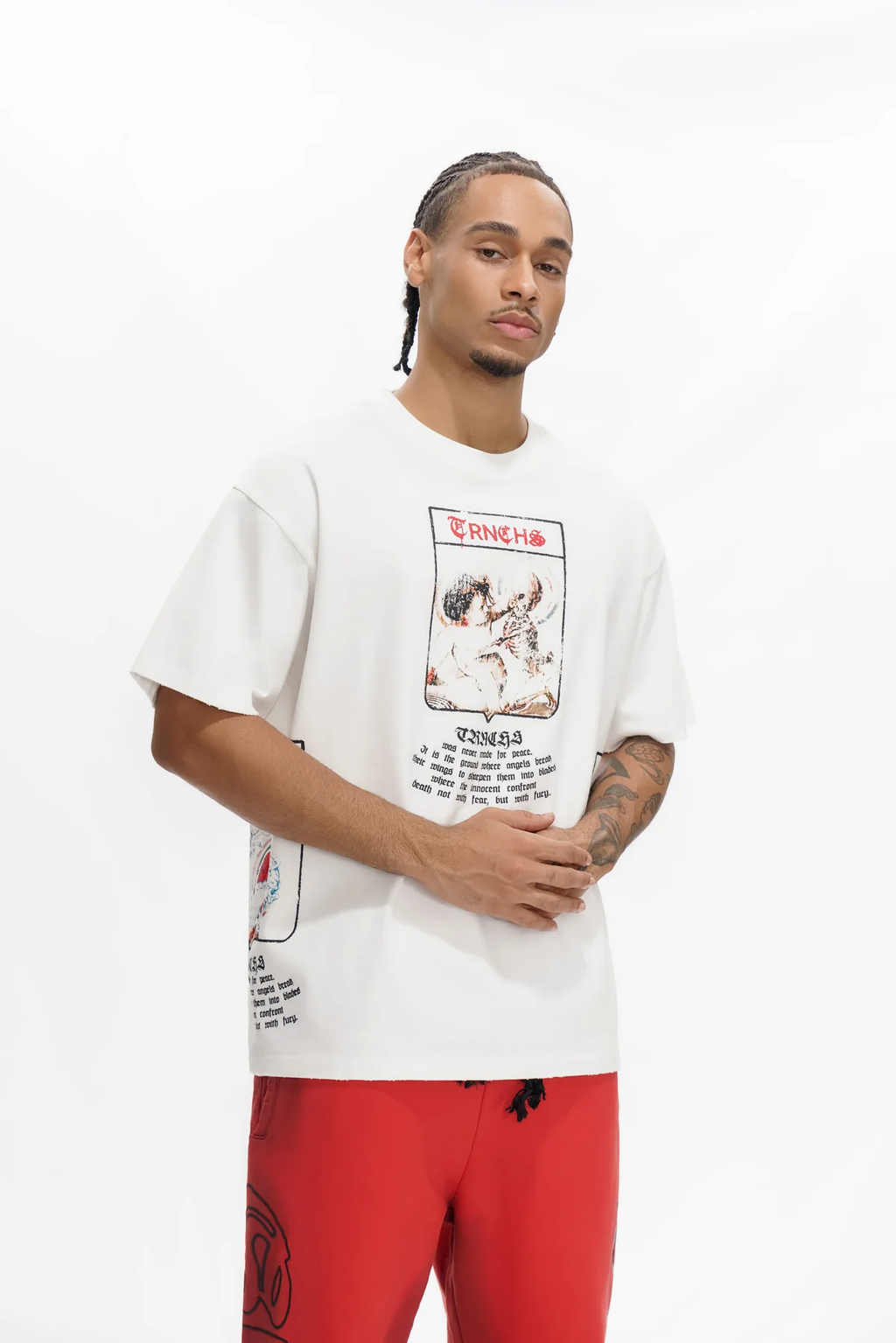 MILITANT GOTHIC" WHITE TEE