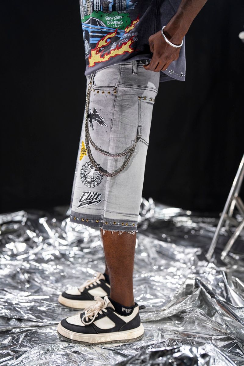 Night Sky Mens Denim Shorts