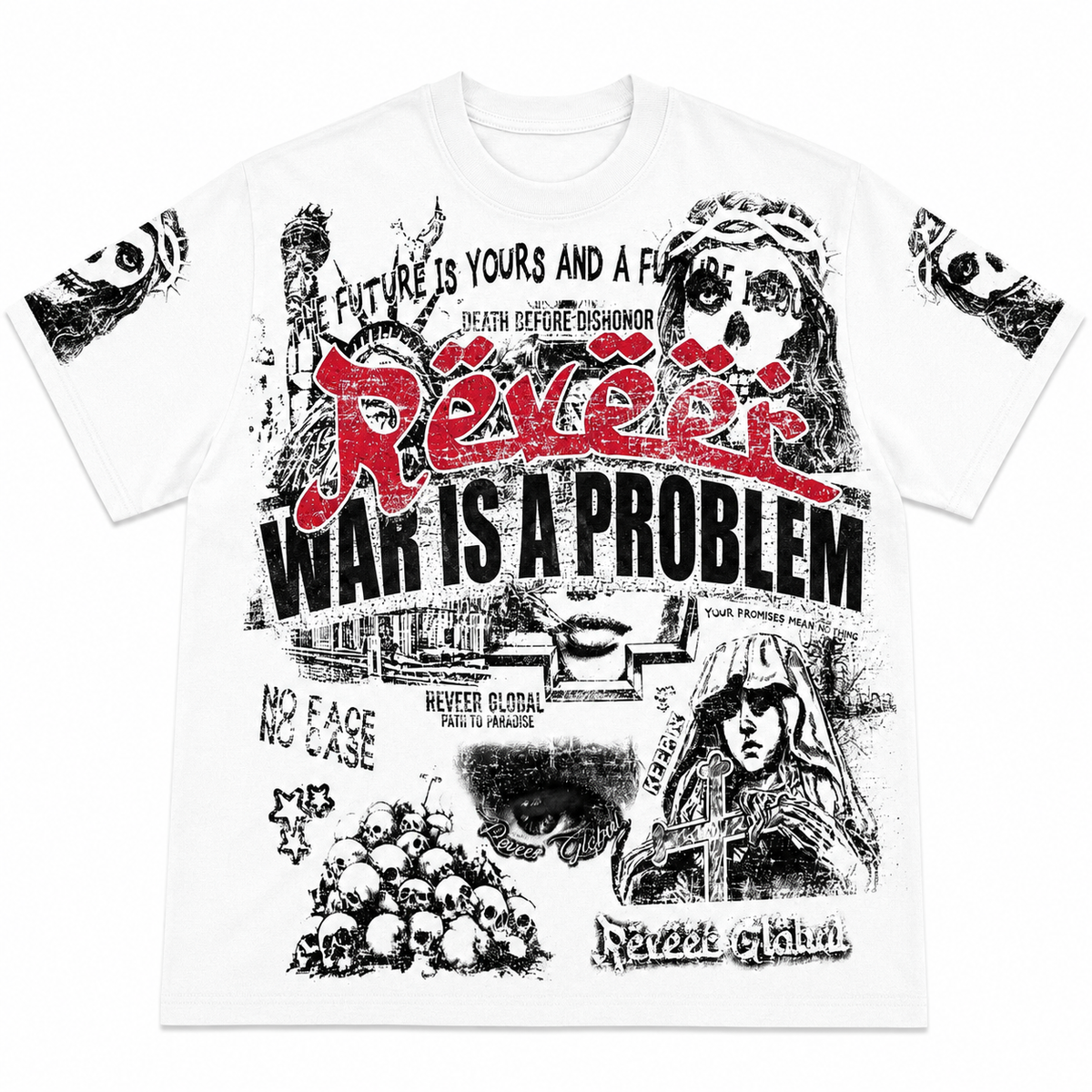 WAR IS A PROBLEM" TEE (WHITE)
