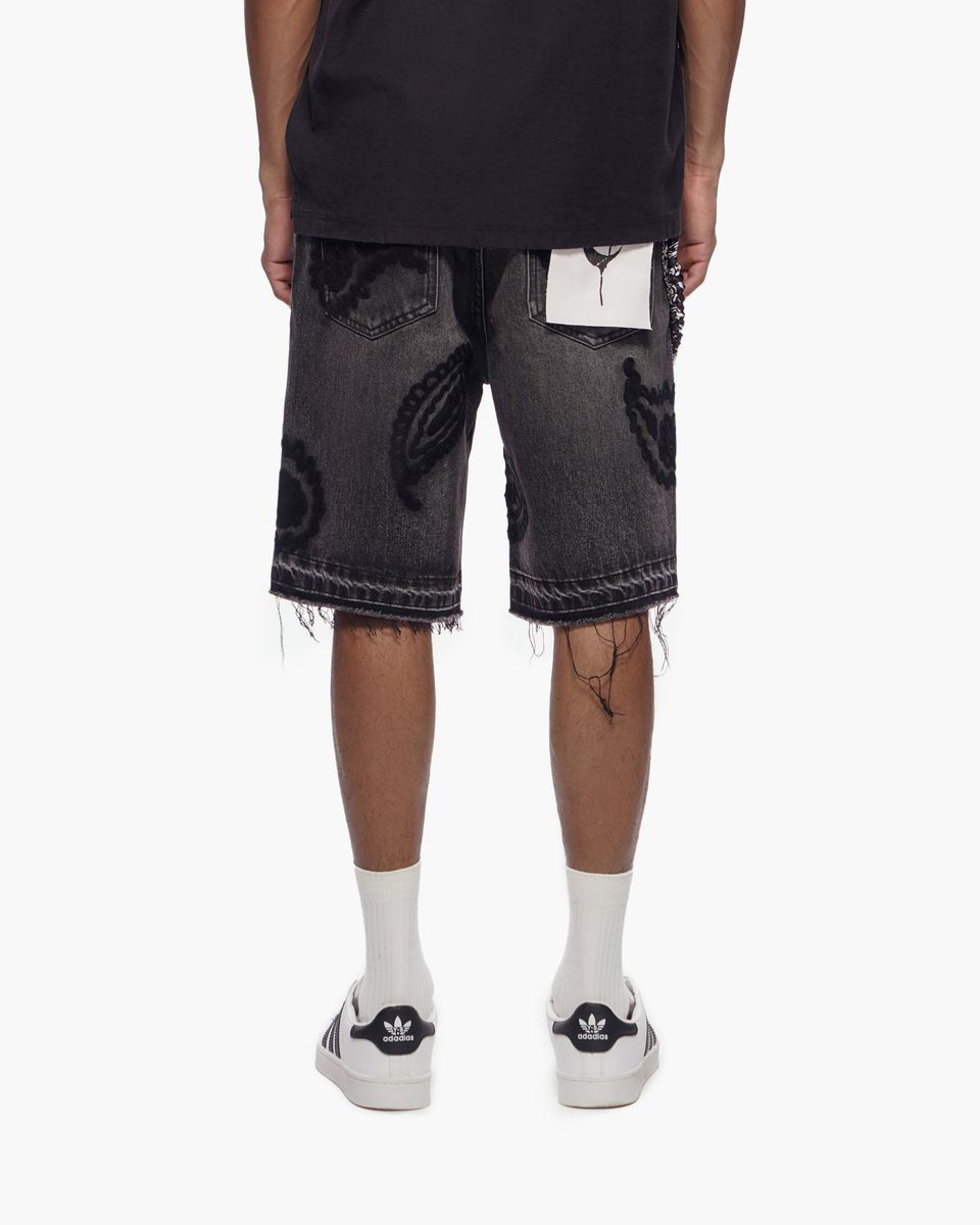 trnchs - Black Wash Denim Shorts