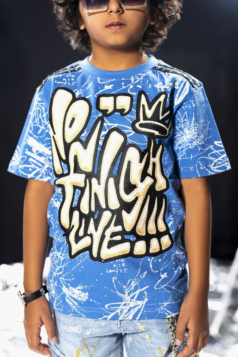 Line Blue Kids Tee