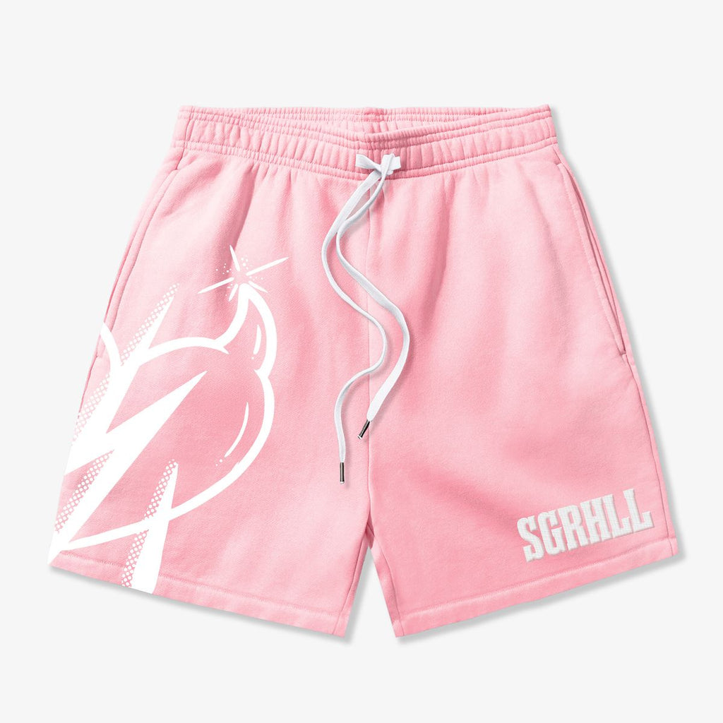 ASPIRE” TERRY SHORTS (WASHED PINK)
