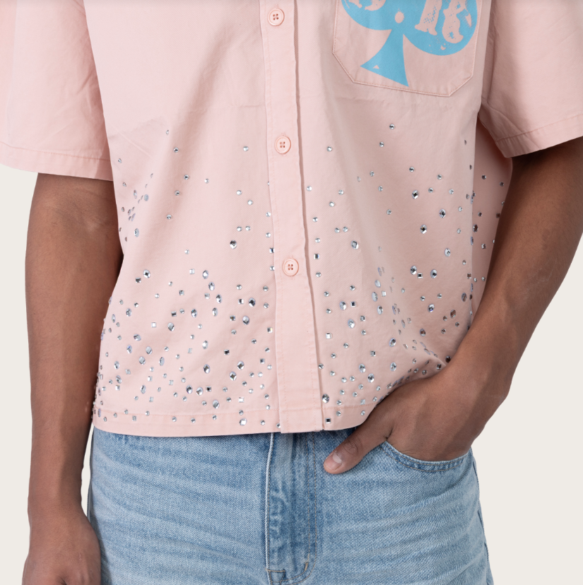 RHINESTONE SS SHIRT (WH26S496)