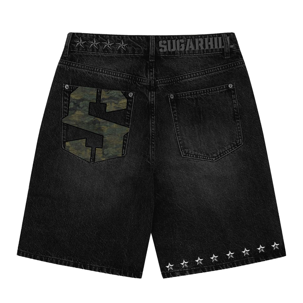 “PLATOON” JORTS (BLACK WASH)