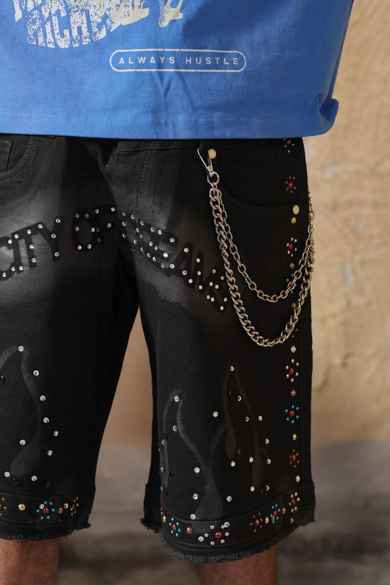 Dreams Embellished Double Waist Jorts (19455