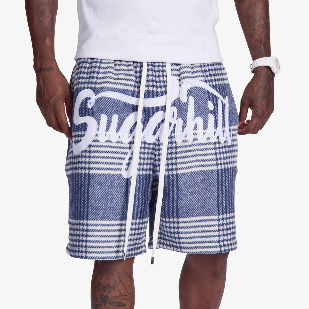 DUSTER” SHORTS (BLUE PLAID)