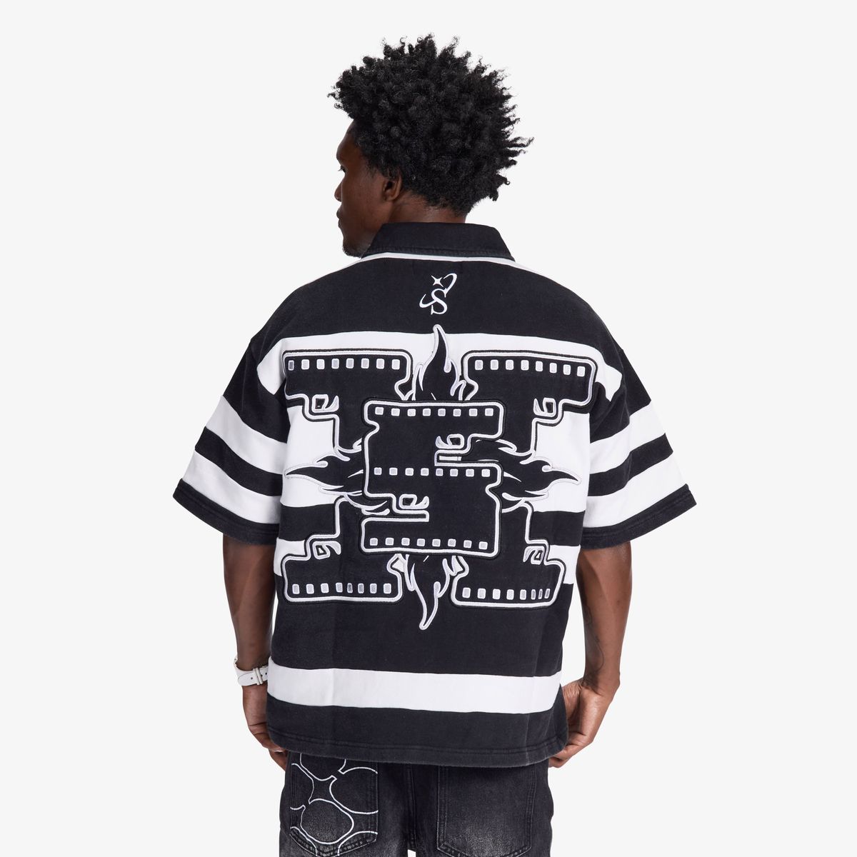 UPER 9" POLO (BLACK/WHITE)