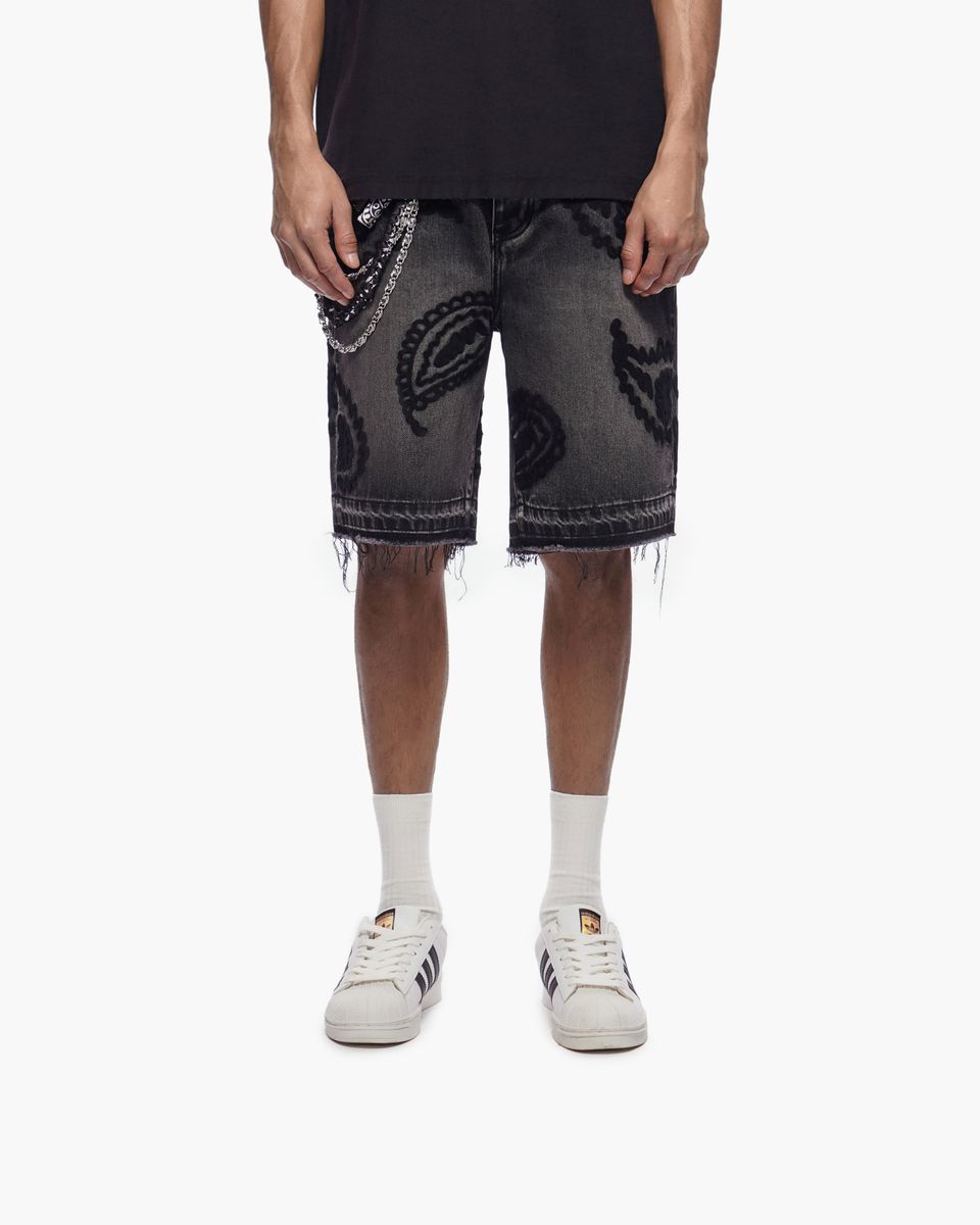 trnchs - Black Wash Denim Shorts