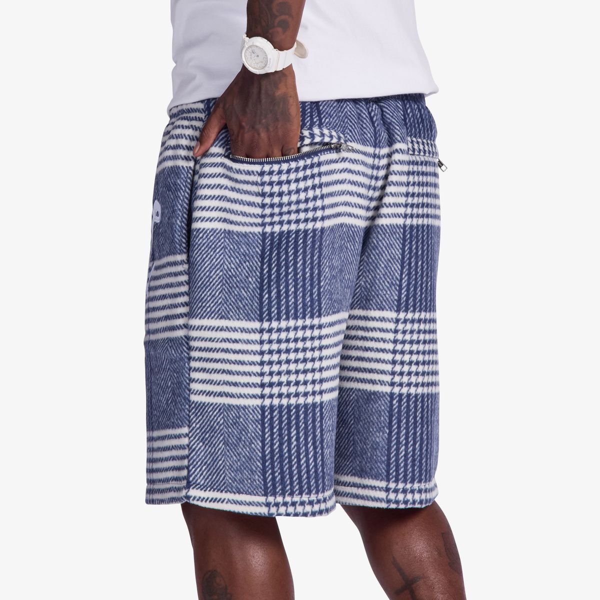 DUSTER” SHORTS (BLUE PLAID)