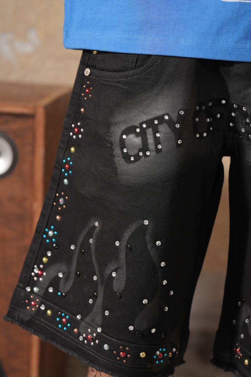 Dreams Embellished Double Waist Jorts (19455