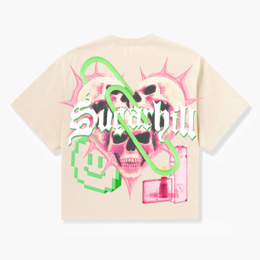 PAPERCLIP" T-SHIRT (CREAM) (SH26-SPR2