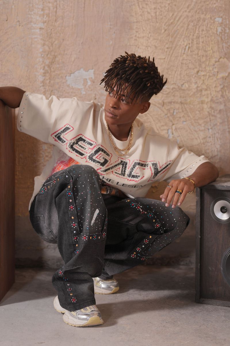 Heavy Embellished Tee (1079-D)