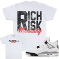 Rich Risk Mentality - White T-Shirts