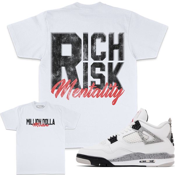 Rich Risk Mentality - White T-Shirts
