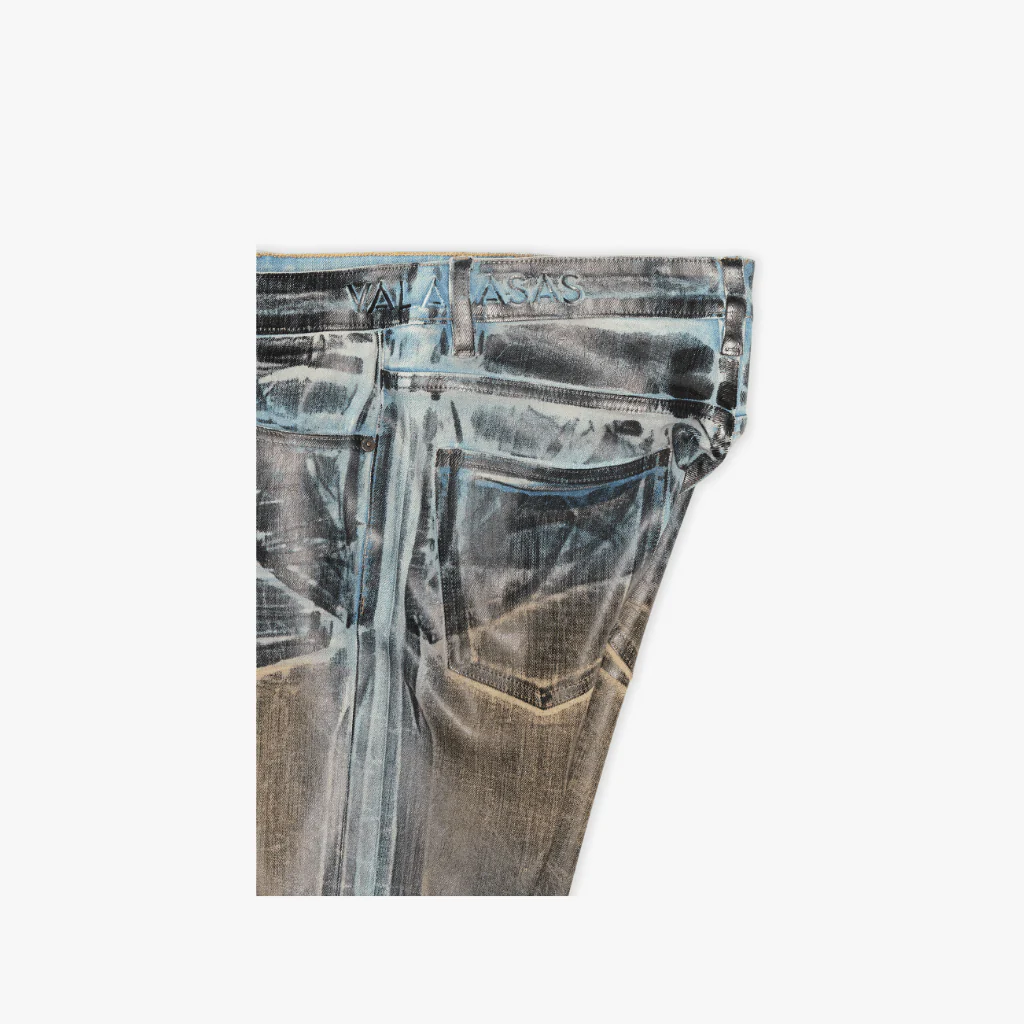 SKINNY BLUE TAN WAXED