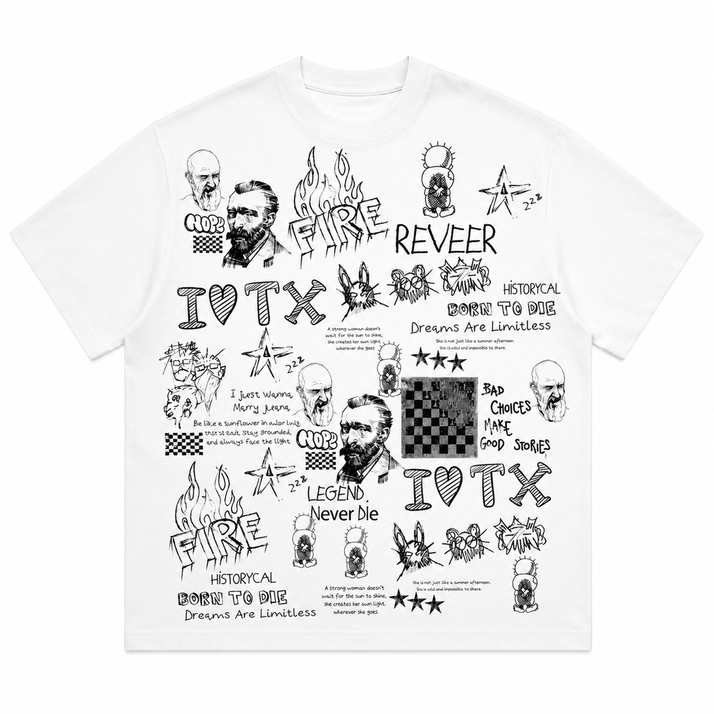 BROKEN FIGURE" TEE (WHITE)