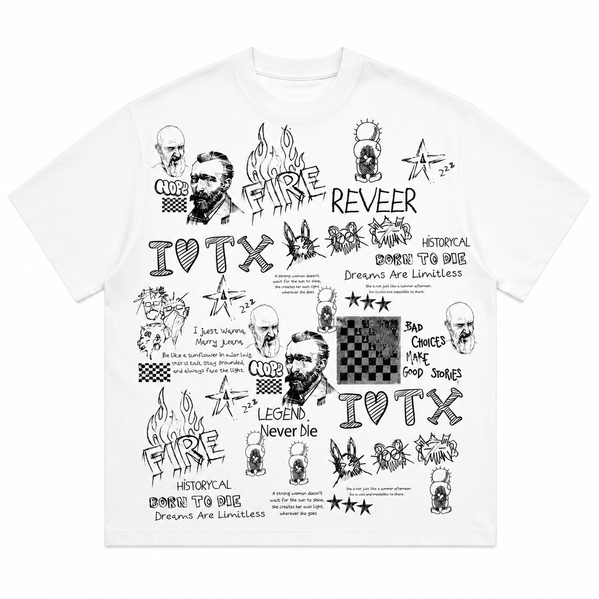 BROKEN FIGURE" TEE (WHITE)
