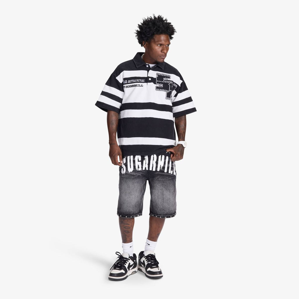 UPER 9" POLO (BLACK/WHITE)