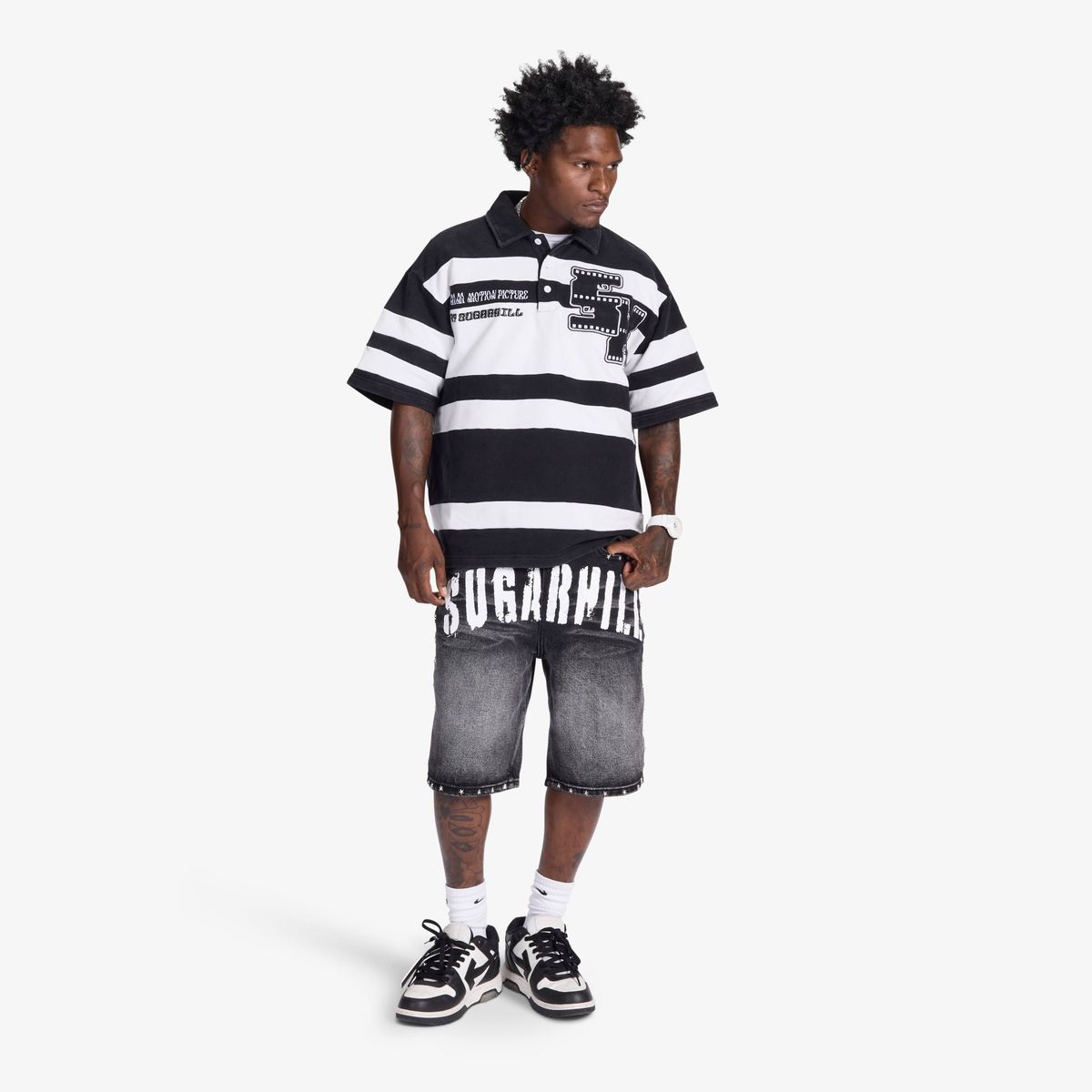 UPER 9" POLO (BLACK/WHITE)