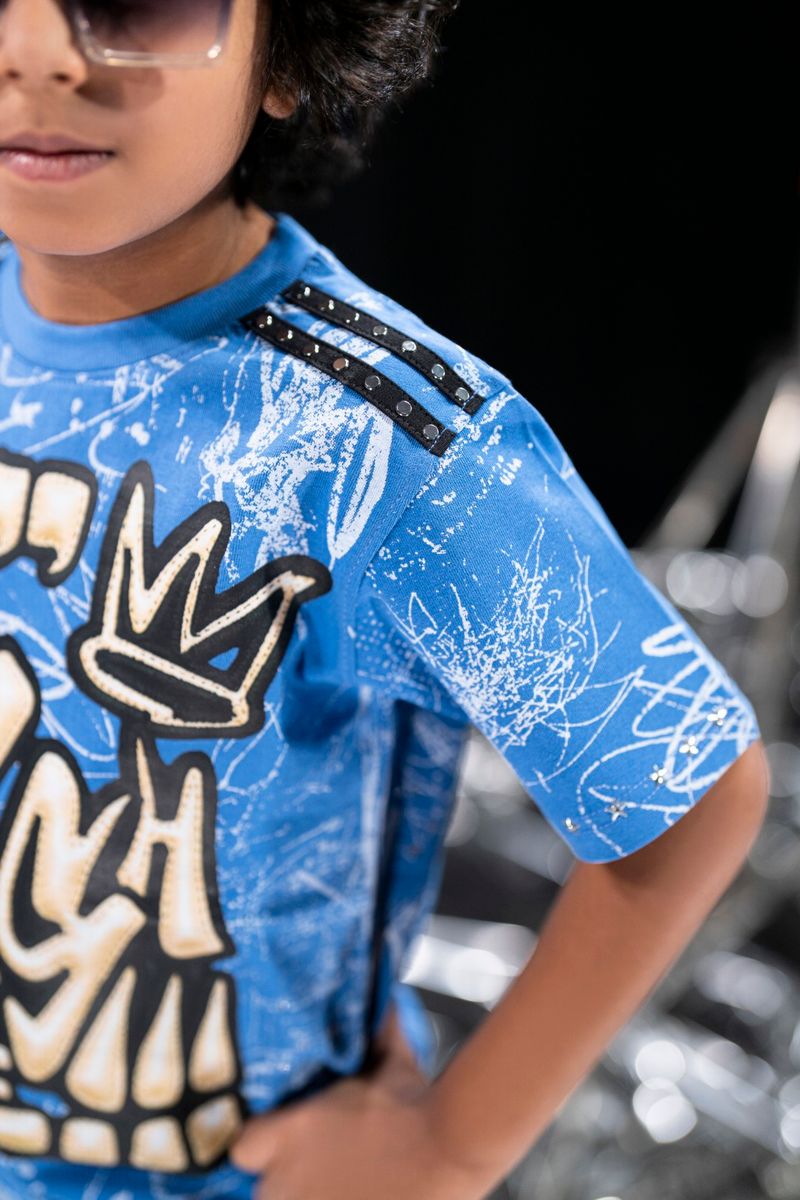 Line Blue Kids Tee