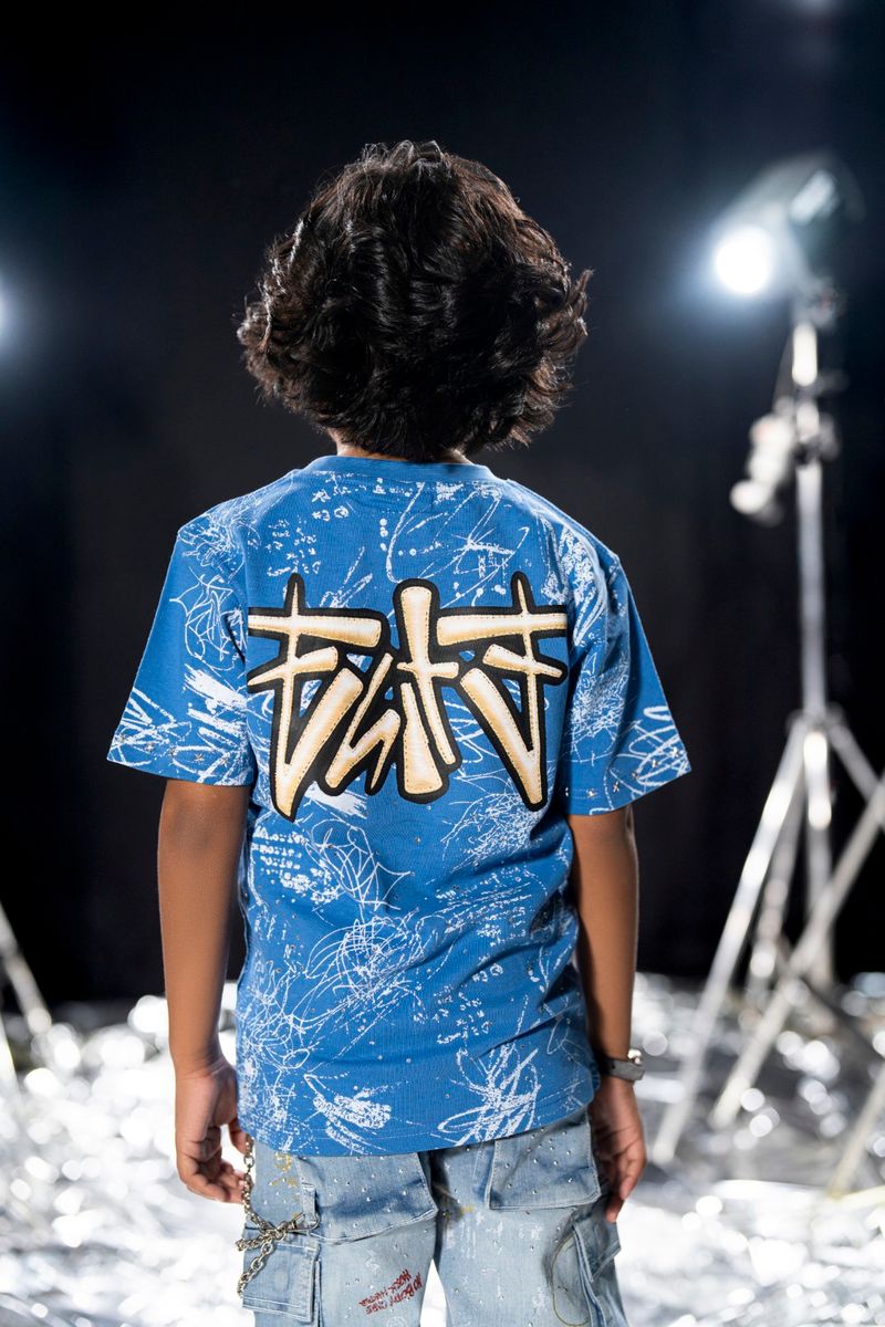 Line Blue Kids Tee