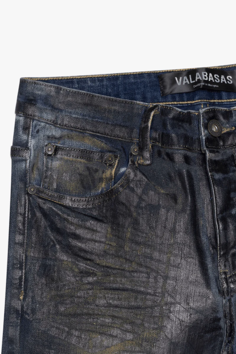 SKINNY JEAN DARK VINTAGE WAXED