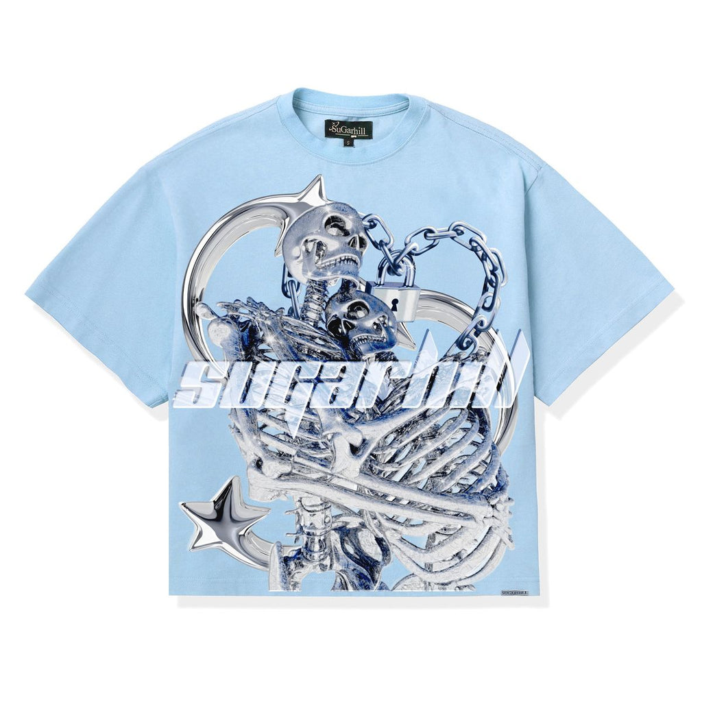 "STAR DEATH" T-SHIRT (BABY BLUE