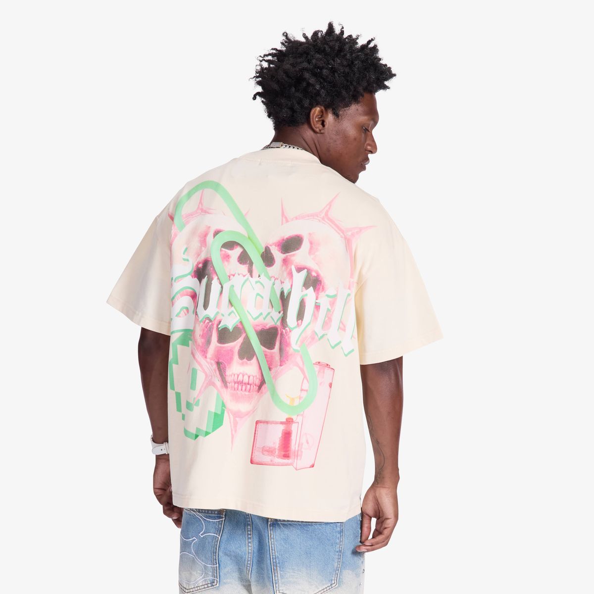 PAPERCLIP" T-SHIRT (CREAM) (SH26-SPR2