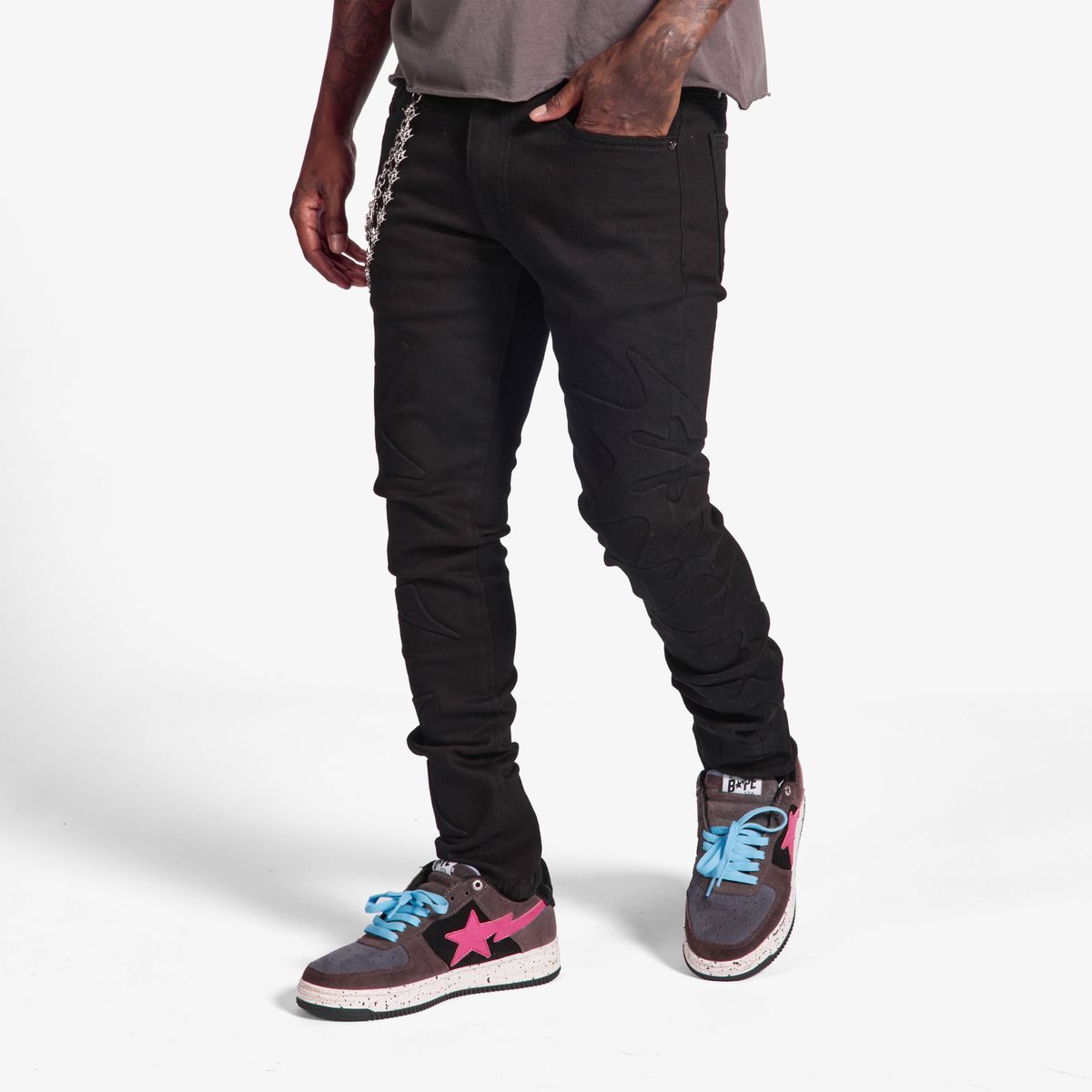 melle JEANS (JET BLACK) (ML26-SP
